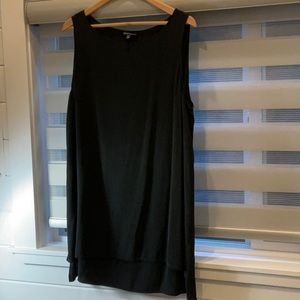 Eileen Fisher Silk long Tank Tunic XL Black